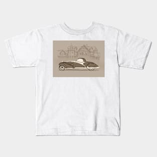 Vintage Automobile Illustration Kids T-Shirt